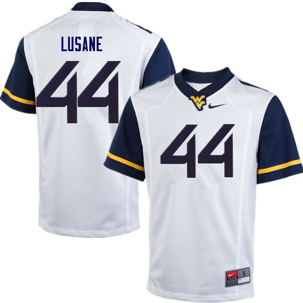 NCAA Men's Rashon Lusane West Virginia Mountaineers White #44 Nike Stitched Football College Authentic Jersey UU23P31OW